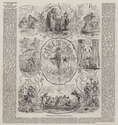 Christmas and the Floods by Hablot Knight Browne